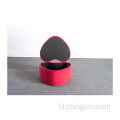 Penyimpanan Red Velvet Ottoman Furniture Ruang Tamu